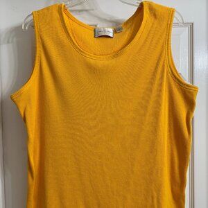 Capistrano Brand Women's Golden Yellow Sleeveless Tank Top, Size 26/28